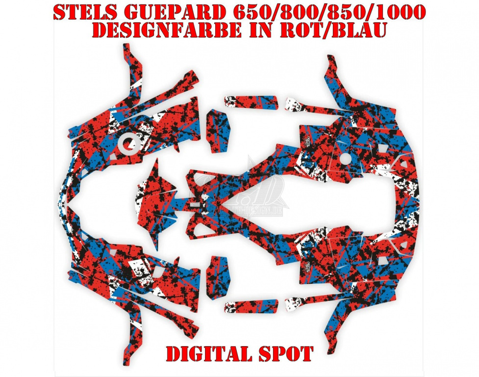 Digital Spot Rot-Blau für Stels Guepard 650/800/850/1000